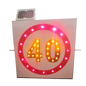 Señal de Tráfico LED Solar de 450MM 600MM 800MM, 93 LED, Placa de Aluminio, Película Reflectante 3M, Iluminación <span class=keywords><strong>para</strong></span> Tráfico Vial - Product Image 4