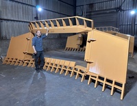 Bulldozer-Aufsatzrechen für D65 D6T D6R – Sitzrechen mit klappbaren Flügeln, optionaler Baumschubstab für Bulldozer