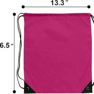 Factory Custom Logo / Size / Color 210D Polyester Shopping <b>Drawstring</b> Bag Cheap Draw String Bags Sport Gym Color <b>Drawstring</b> Bag - Product Image 2