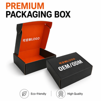 Boîte en carton ondulé écologique avec logo personnalisé, boîte d'emballage de luxe pliable pour l'expédition par courrier aérien, pour cadeau express