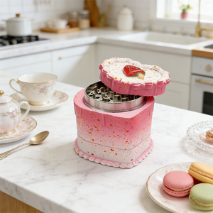 Molinillo de Hierbas Secas Clásico de Plástico Jinlin Hecho a Mano, 65MM, 4 Capas, Económico - Product Image 3