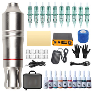 Professional Mini Tattoo Machine Kit Rotary Tattoo Pen Power Supply Cartridge Needles Beginner Professional Tattoo Set Use - Product Image 2