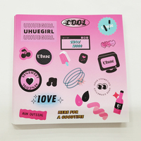 En gros Écologique Adhésif Vinyle Papier Baiser Coupe Bande Dessinée Autocollant Feuille Impression Personnalisée CMJN Cosmétique Étiquette Autocollants