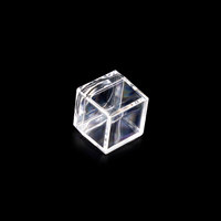 Boîte à loupe transparente 25*25*23mm 3x Bug Viewer magnifie le cube de loupe transparent en cristal réutilisable