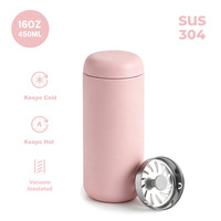 Thermos à café en acier inoxydable à double paroi, isolé sous vide, anti-fuite, en forme de capsule, avec infuseur