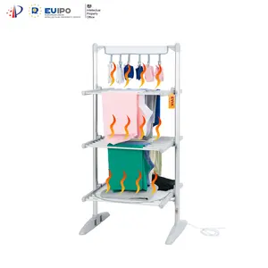 EVIA EV-300-1 Aluminum Electric Clothes Dryer 3 Tier Heated Clothes Airer