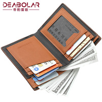 Dompet Lipat Desain Kustom Dollar Slim Wallet PU Retro Baru Terbuka Pendek Poliester Tahan Air Pria Mahasiswa Clutch Purse