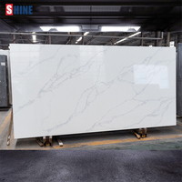 Grande dalle de pierre artificielle en quartz acrylique SHINE Modèle 8808, moderne, épaisseur 15-30 mm, ignifuge et étanche, pour cuisine