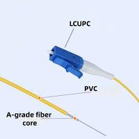 1 Meter 3.0mm 9/125 OS2 Singlemode Simplex Fiber Cable LC/UPC Fiber Optic Patch Cord FTTX Use 1 Year Warranty