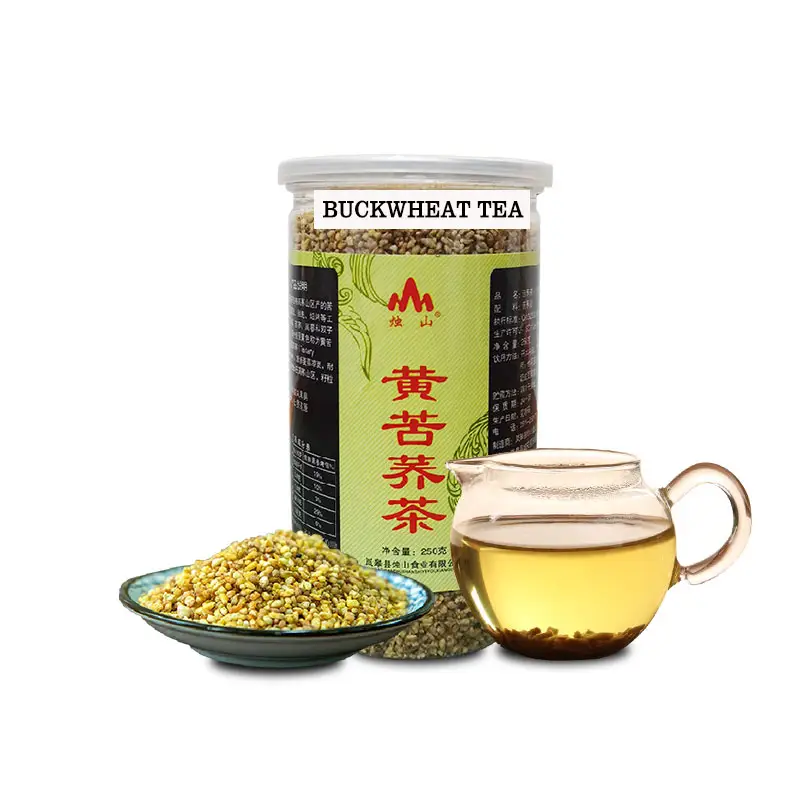 Penjualan paling laris 250g kualitas tinggi fidget turun dan tekanan darah teh sorgum tartary kuning teh soba sehat