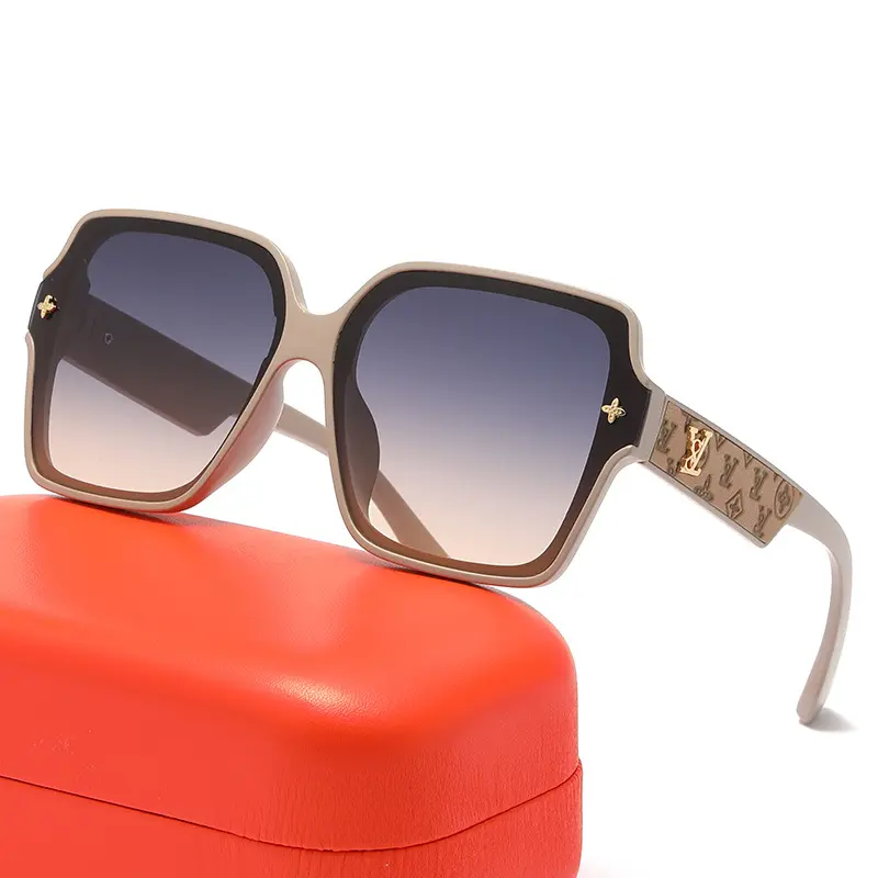 نظارة شمسية 2024 نظارات شمسية فاخرة للرجال والنساء باللون المربع وعصرية نظارات شمسية بالجملة