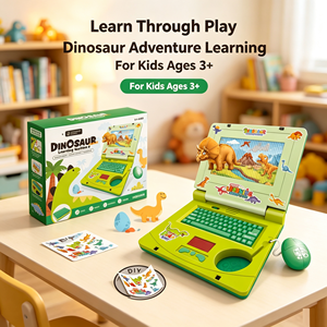 <span class=keywords><strong>Ordinateur</strong></span> portable jouet <span class=keywords><strong>éducatif</strong></span> dinosaure avec souris, lumière et musique pour enfants - Product Image 2