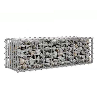 Gabion carré durable 1x1x1m, diamètre du fil 6mm, maille 50x50mm, en treillis soudé, pour clôture de jardin et mur paysager