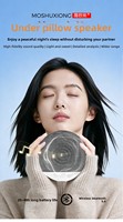 Haut-parleur à conduction osseuse X3PRO ultra-fin, mini-haut-parleurs portables en tissu, bruit blanc, haut-parleur BT, aide musicale ASMR pour le sommeil