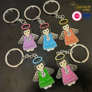 Hot Bán Tùy Chỉnh 3D Đầy Màu Sắc Giày Keyring Mềm Men Hình Dạng Động Vật Long Lanh Epoxy Phim Hoạt Hình Kim Loại Key Tag Cho Trẻ Em Phong Cách Thời Trang - Product Image 3