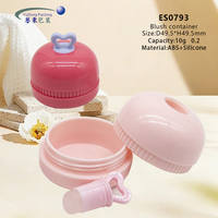 Contenant de fard à joues en forme de champignon 10g en ABS/Silicone avec poignée en forme de cœur, emballage personnalisable pour poudre et crème cosmétique, matériaux recyclés