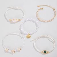 Bracelet en alliage ChuYao avec perles et étoiles de mer pour femme, bijoux de mode bohème, fournisseur en gros personnalisé