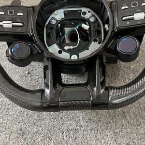 Volante Deportivo de Fibra de Carbono de Alta Calidad con Botón OLED para Alcatara, para Benzs W204 W205 W211 W212 W213 Años 2005-2021 - Product Image 2