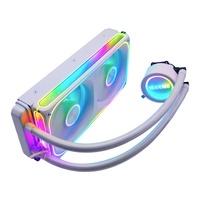 Enfriador Líquido para CPU Manmu, Color Blanco, 240mm, AIO, con Ventilador RGB de 4 Pines PWM, para Computadoras de Juego