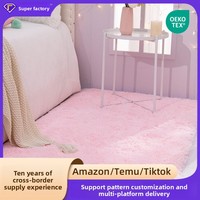 Tapis en peluche à poils longs pour chambre et salon, style Instagram, tapis de chevet, pour vitrine, tapis de sol compact pour la maison, entièrement couvrant, fabriqué à la machine