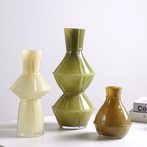 Nouveau vase en verre géométrique moderne, vase à fleurs hydroponique exquis pour salon, artisanat de haute qualité - Product Image 2
