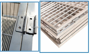 EUR VET yüksek kalite katlanabilir paslanmaz köpek kafesi veteriner ekipmanları Pet katlanır kafes marka yeni klinik için - Product Image 5