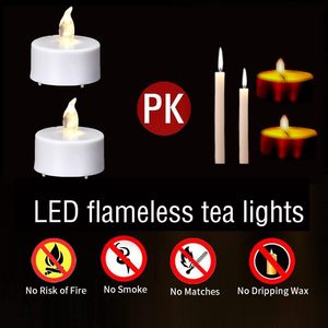 Luci da tè a LED da 24 confezioni con luci luminose realistiche e tremolanti senza fiamma per candele con lampada a lunga durata - Product Image 6