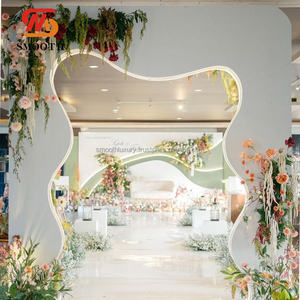 Arche en PVC de haute qualité pour mariage, toile de fond incurvée, vague blanche, LED, avec nouveau design créatif - Product Image 4