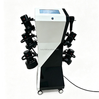 Machine de massage professionnelle à rouleaux rotatifs sous vide avec luminothérapie pour amincissement corporel, brûlage des graisses et relaxation musculaire, 6 poignées