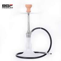 Chicha Premium Durable AEON Edition 4 de 53 cm au Design Unique, Multicolore, avec 1 Tuyau Séparé et Base Filetée en Acier Inoxydable