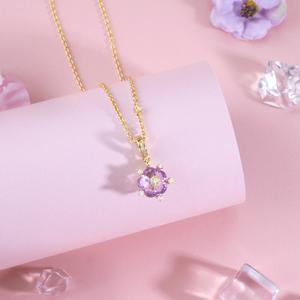 Wholesale Crystal Plum Blossom Rings Necklaces Earring <b>Sets</b> S925 Sliver 18K <b>Gold</b> Plated Flower <b>Jewelry</b> <b>Set</b> - Product Image 2