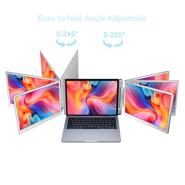 Flip Screen New 14 Inch IPS Full HD Portable Monitor Built-in Speaker 2 USB3.1 Type-C Ports Compatible MacBook