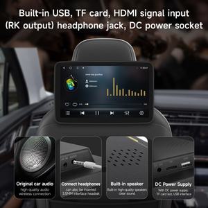 Écran de moniteur d'appuie-tête 11,6 pouces, tablette Android IPS, écran tactile pour siège arrière de voiture, lecteur vidéo, musique, FM, Bluetooth, AirPlay, HDMI - Product Image 2