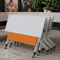 Ensemble de table et chaises pliantes combinées pour réunions, bureau de formation multifonctionnel pour cours et événements