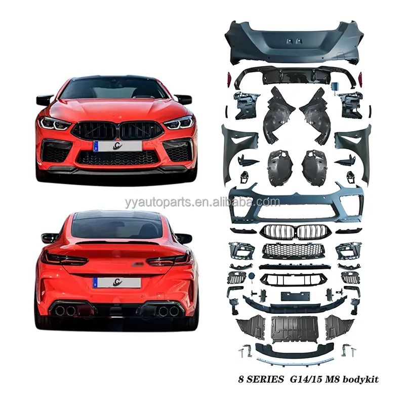 New Design 1:1 Conversion Body Kit Car Bumper For Bmw 8 Series G14 G15 Upgrade to M8 Style Bodykit