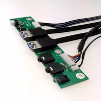 Cable USB 3,0 Dual + LED + interruptor de alimentación + Audio HD, carcasa de ordenador, Panel frontal, Cable de conexión de placa base para PC