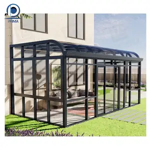 Kualitas Prima tradisional luar ruangan aluminium rumah kaca mewah taman Musim kaca ruang matahari obral