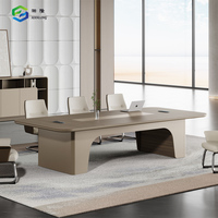 Foshan fabrique une table de réunion de bureau ronde en bois massif de style moderne pour 8 hôtels écoles hôpitaux