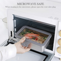 Boîte à bento en acier inoxydable avec couvercle transparent, grande boîte à bento en métal pour enfants adultes étanche