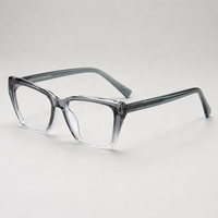 Lunettes anti-lumière bleue Tr90, monture carrée œil de chat pour adultes, motif uni, montures de lunettes optiques en acétate, montures optiques unisexes