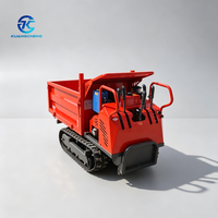 Mini-dumper sur chenilles de 0,8 tonne avec benne basculante hydraulique pour le transport en montagne, dans les vergers et sur les fermes