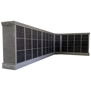 Columbario de Cementerio de Piedra Gris y Negra, Estilo Vietnamita Americano, Diseño Personalizado - Product Image 1