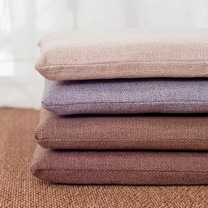 Cojín de lino para asiento, color sólido, firmeza media, para silla de hogar, oficina, estudio, o como tapete para sentarse en el suelo. - Product Image 5