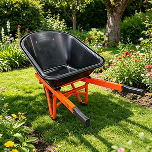 <span class=keywords><strong>Brouette</strong></span> de qualité commerciale Wb6400, capacité de charge de 130 kg, avec pneus gonflables, pour travaux agricoles, de construction et d'aménagement paysager - Product Image 2