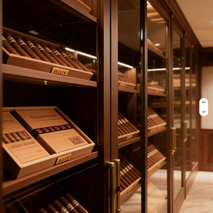 Vitrine de magasin de cigares et de tabac de luxe sur mesure, en bois massif, éclairage écologique, vitrine de cigares, vitrines en verre, personnalisation - Product Image 4