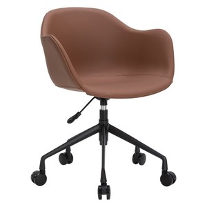 High Quality Contemporary Executive Egg Roll <b>White</b>/Black PP Adjustable Height - Product Image 1