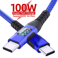 Cable USB2.0 de Alta Velocidad para Transferencia de Datos y Carga Rápida, Cable Tipo-C a Tipo-C con Trenzado de Nailon para Teléfono Móvil
