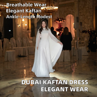 arabe ouvert caftan robes de luxe Abaya été Eid tenue pour les femmes élégant respirant Polyester cheville longueur Slim Fit