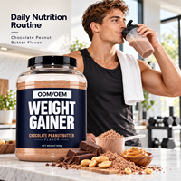 Poudre Protéinée Prise de Masse Marque Blanche Chocolat Beurre de Cacahuète Mélange Protéine-Carbohydrate Nutrition Musculaire OEM Vente en Gros ODM