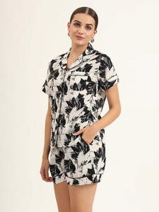 Elegant Customize Floral Cotton Pajama Set Handblock Print Sleepwear <b>Women's</b> Nightwear Solid Colour Wholesale Price Available - Product Image 3